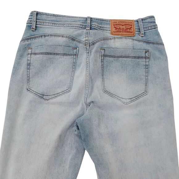 Levi's Jeans Womens 27 Blue Ribcage Boot Light Wash Stretch Ride Comfort Denim - Picture 6 of 11